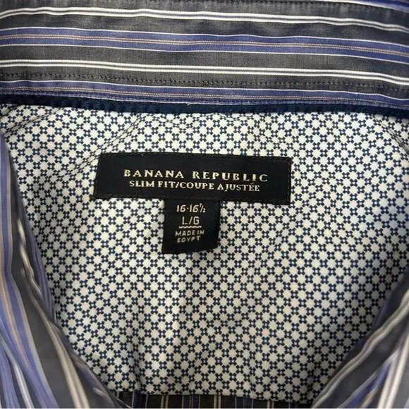 Banana Republic Slim Fit Dress Shirt/Mens/Large 16-16.5