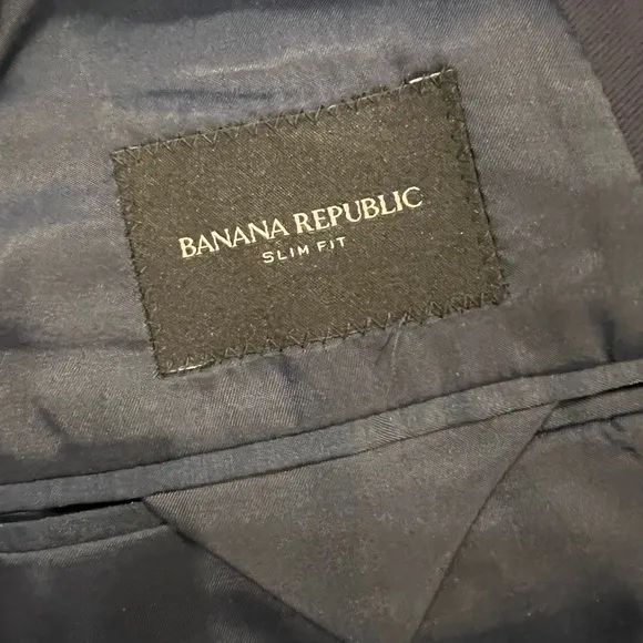 Banana Republic Summer Weight Sport Jacket in Navy 40L slim fit stretch fabric