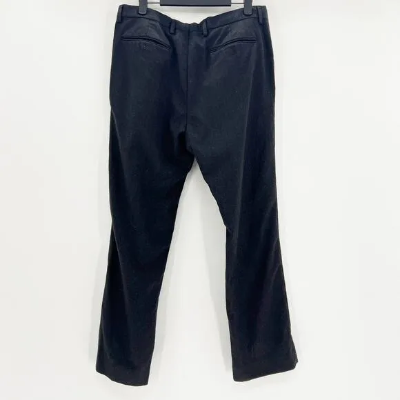 Banana Republic Tailored Slim Fit Dress Pants Mens 33x30 Dark Grey Straight Wool