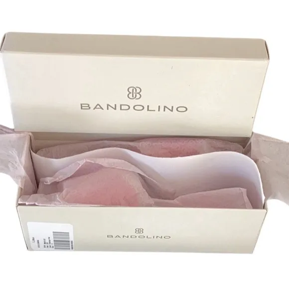 Bandolino Kayla3 Scalloped Edge Demi Wedge Sandal Flamingo Pink Patent 8M New