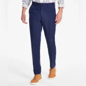 Bar III Men’s Slim Fit Linen Navy Suit Dress Pants 33Wx30L