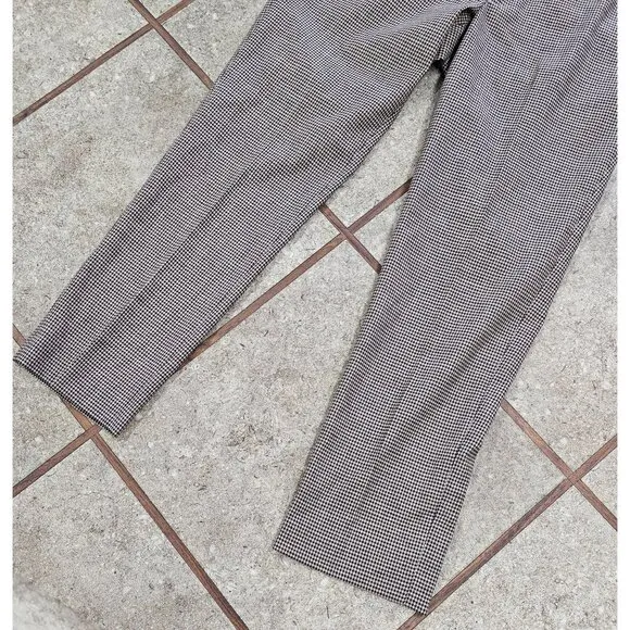 Bar III Slim-Fit Burgundy Black Check Men's Dress Pants Size 34 x 30