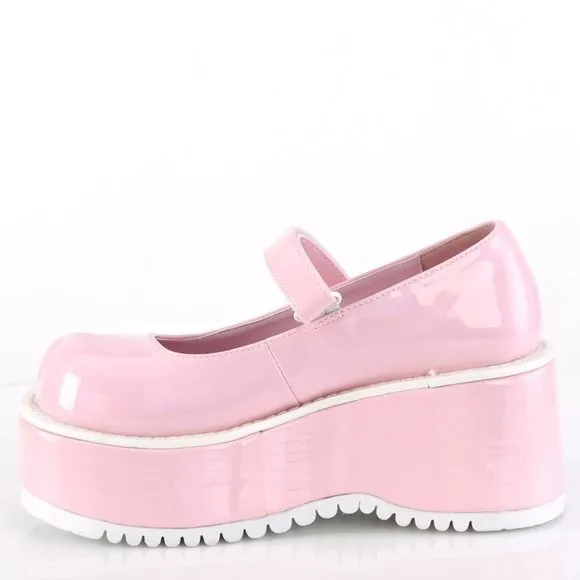Barbie Barbiecore Platform Hologram Patent Leather Maryjane Shoes