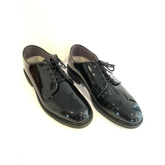 Bates Black Patent Leather Lace Oxford