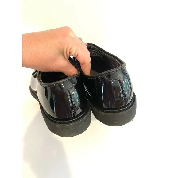 Bates Black Patent Leather Lace Oxford