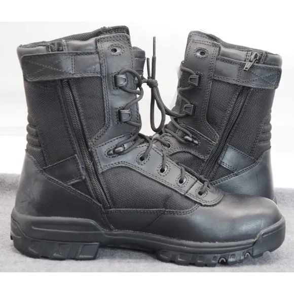 Bates Side Zip Waterproof Tactical Black Ankle Boots Size 9