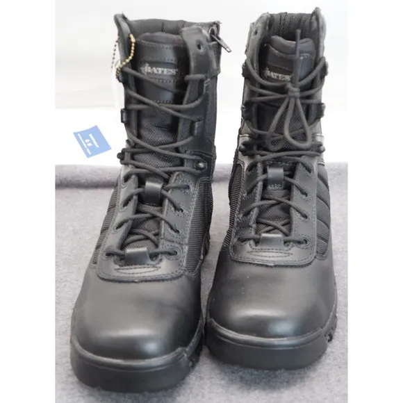 Bates Side Zip Waterproof Tactical Black Ankle Boots Size 9