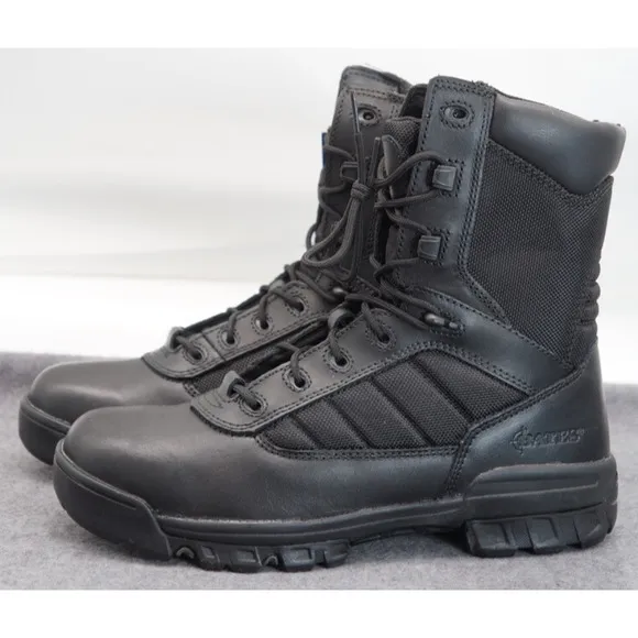 Bates Side Zip Waterproof Tactical Black Ankle Boots Size 9
