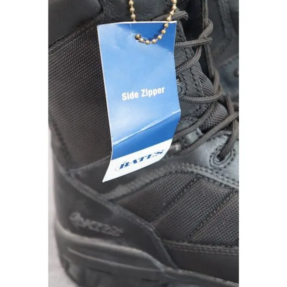 Bates Side Zip Waterproof Tactical Black Ankle Boots Size 9