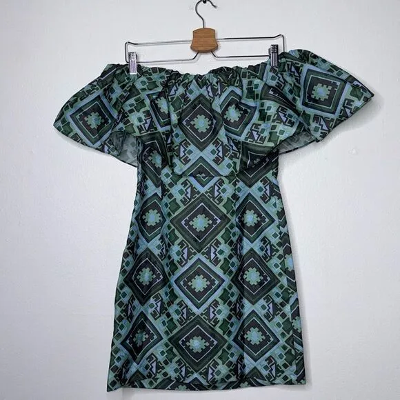 Baum und Pferdgarten Alice Ruffle Off the Shoulder Mini Dress Size EU 32