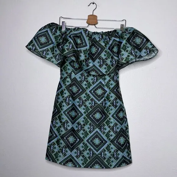 Baum und Pferdgarten Alice Ruffle Off the Shoulder Mini Dress Size EU 32