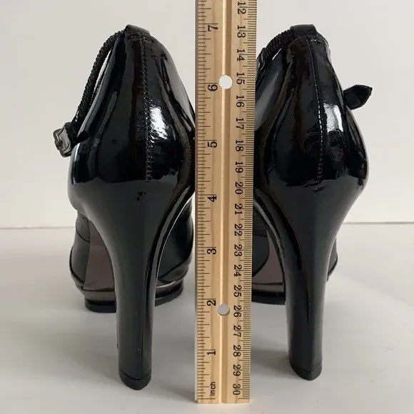 BCBG MaxAzria Leather Ankle Strap Platforms Shoes