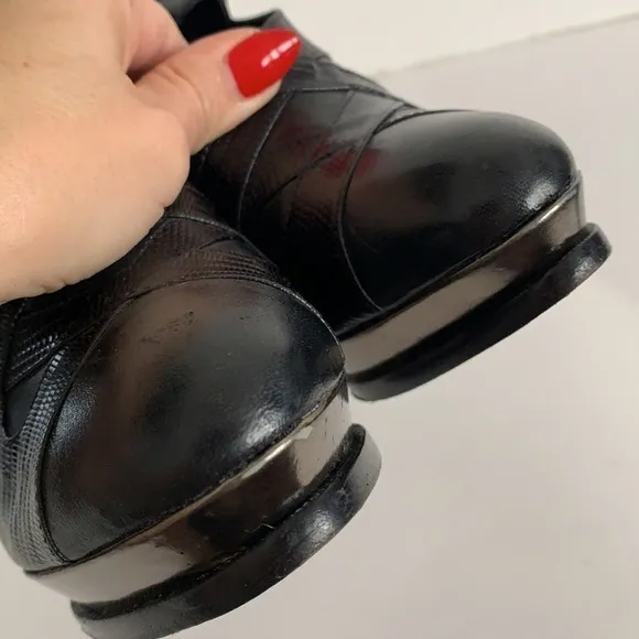 BCBG MaxAzria Leather Ankle Strap Platforms Shoes