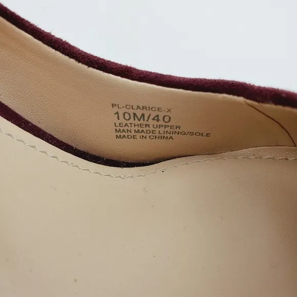 BCBGeneration Clarice Burgundy leather point toe Chunky heel shoes