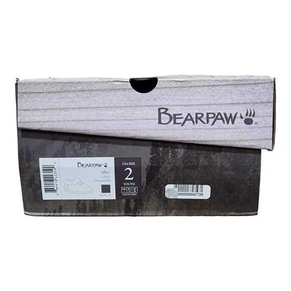 Bearpaw Casual Slippers &quot;Alice&quot; Knit Suede Kid's Size 2Y