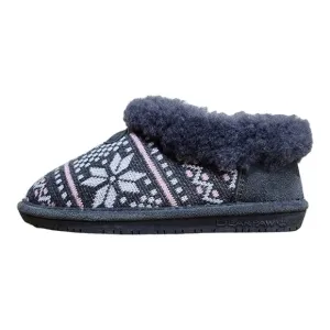 Bearpaw Casual Slippers &quot;Alice&quot; Knit Suede Kid's Size 2Y