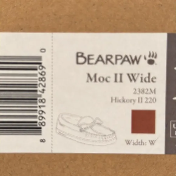 BEARPAW Men's Moc II Slippers Hickory WIDE