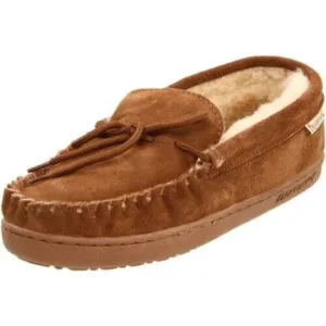 BEARPAW MOC II WIDE SUEDE SLIPPERS   Men's Size 11 Wide   HICKORY   NEW IN BOX!!