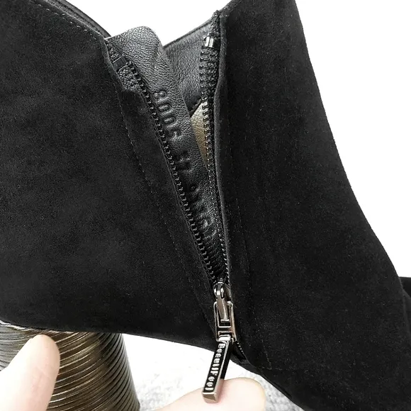 BeautiFeel Liana Ankle Boots Black Suede Heeled Bootie