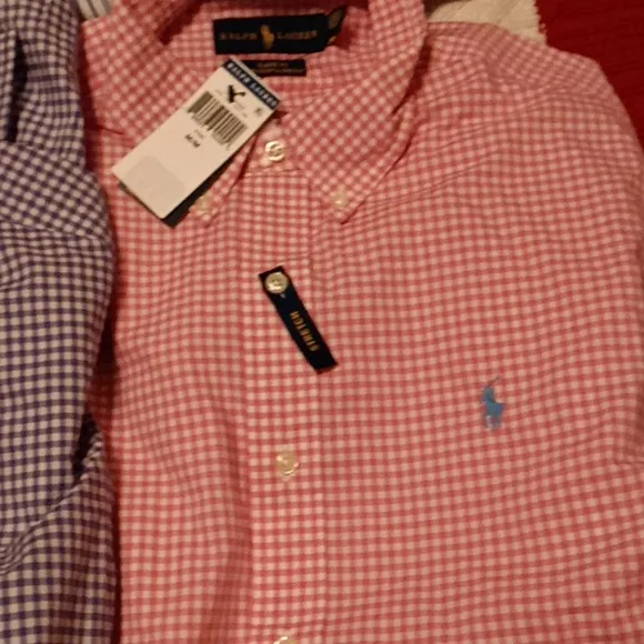 Beautiful new Ralph Lauren polo classic dress shirts all medium size top 2 slim