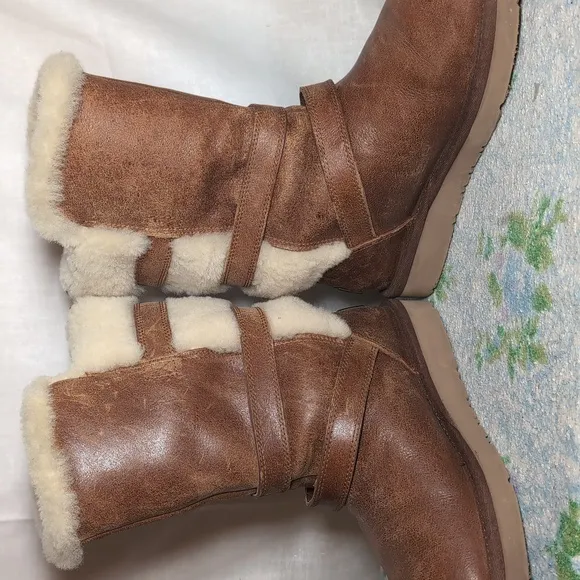 Becket Leather &amp; Shearling Mid-Calf Boots