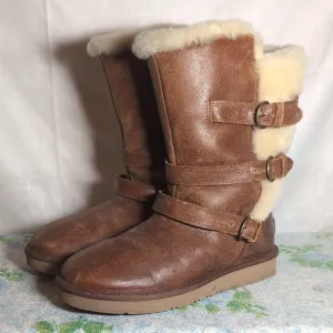 Becket Leather &amp; Shearling Mid-Calf Boots