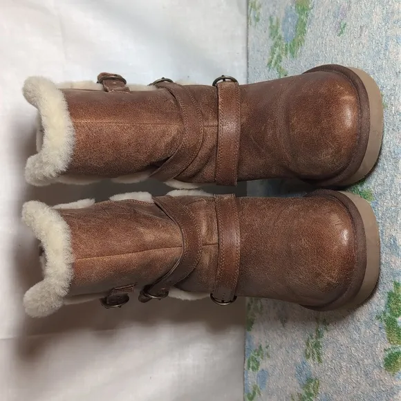 Becket Leather &amp; Shearling Mid-Calf Boots