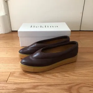 Beklina Margot Sneaker Burgundy Leather Shoes 41