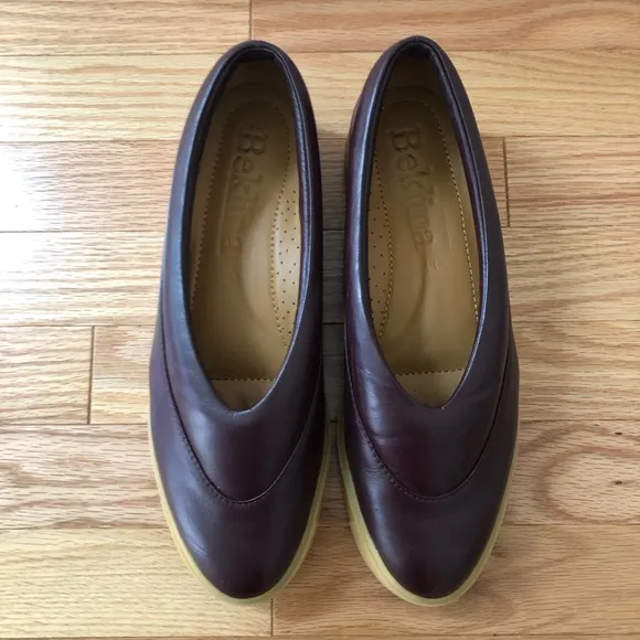Beklina Margot Sneaker Burgundy Leather Shoes 41