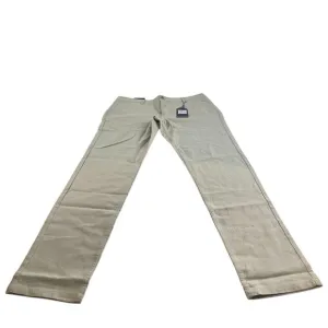 Ben Sherman Men's Khaki Slim Fit Linen Blend Chino Pants Sz 33 x 34 NWT