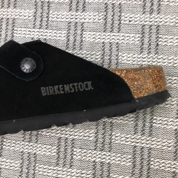 BEST NWT | Women's Black Suede Birkenstock Boston Shoes - Narrow Fit
