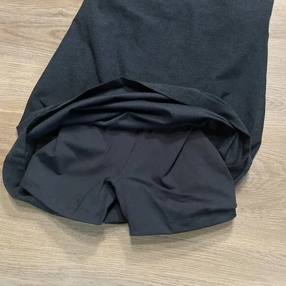 Beyond Yoga Spacedye Move It Dress XS charcoal gray black active dress shorts