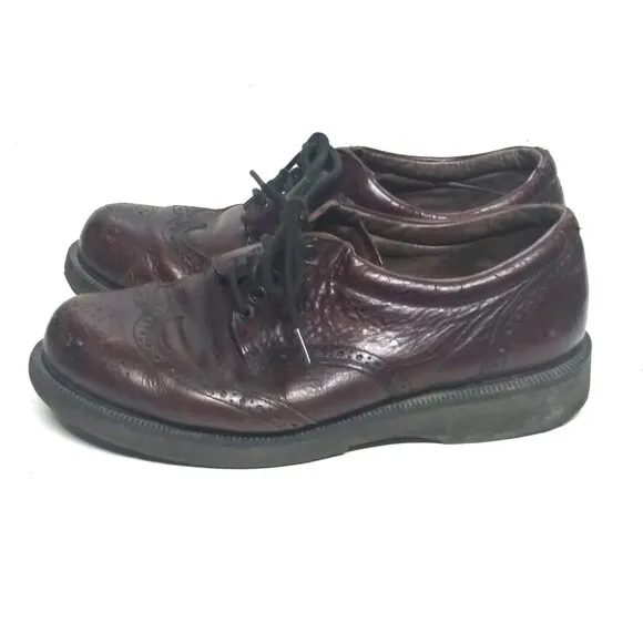 BIOWALK Body System Shoes lace-up wingtip Canada chunky soles 10E Brown leather