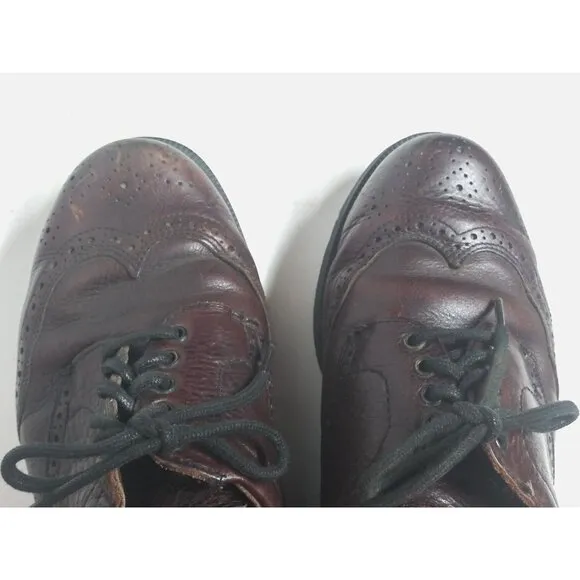 BIOWALK Body System Shoes lace-up wingtip Canada chunky soles 10E Brown leather