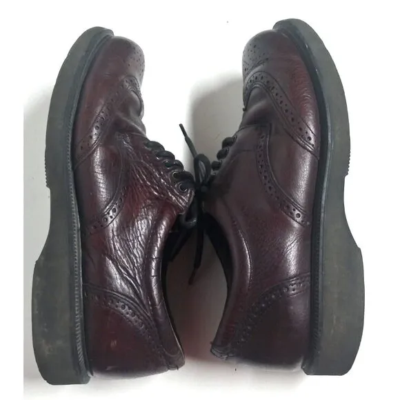 BIOWALK Body System Shoes lace-up wingtip Canada chunky soles 10E Brown leather