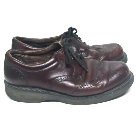 BIOWALK Body System Shoes lace-up wingtip Canada chunky soles 10E Brown leather