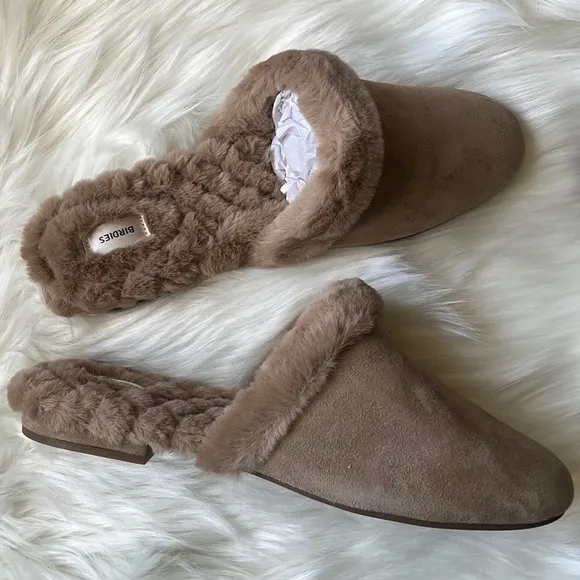BIRDIES Women’s Songbird Faux Fur slippers