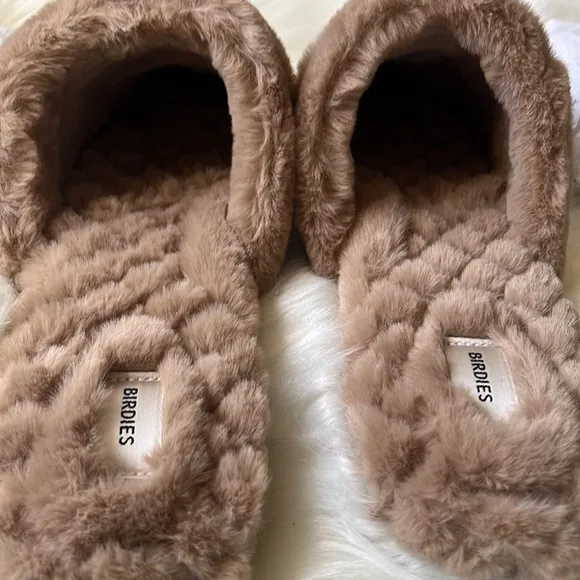 BIRDIES Women’s Songbird Faux Fur slippers