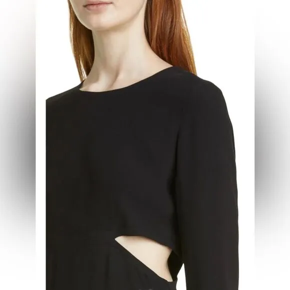 BIRGITTE HERSKIND Ignes Cutout Long Sleeve Sheath Dress In Black