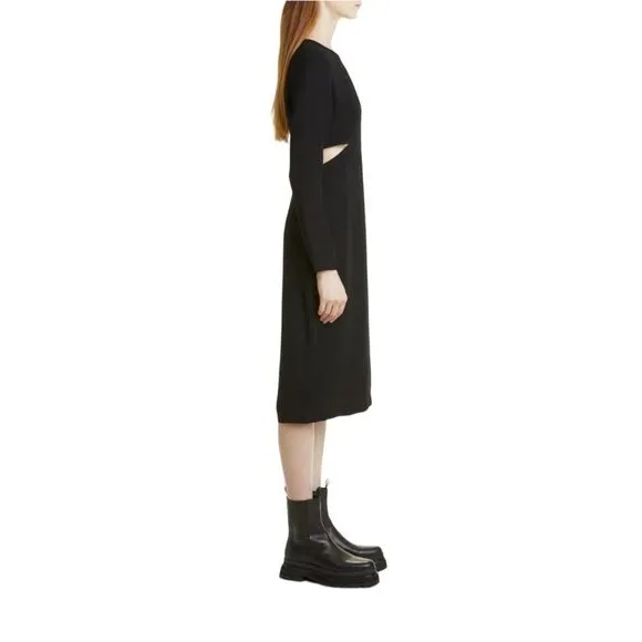BIRGITTE HERSKIND Ignes Cutout Long Sleeve Sheath Dress In Black
