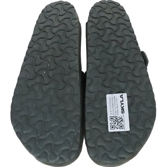 Birkenstock Boston Shearling Olive Suede Slippers EU 41