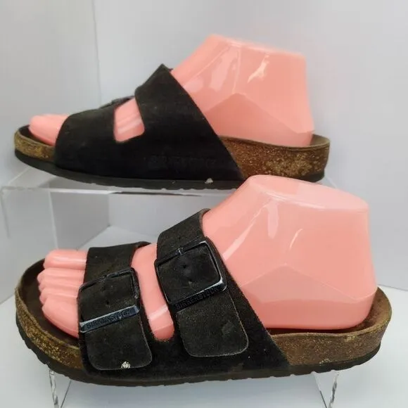 🐞Birkenstock Brown Mocha Suede Leather Arizona Slip On Sandals Size 5.5