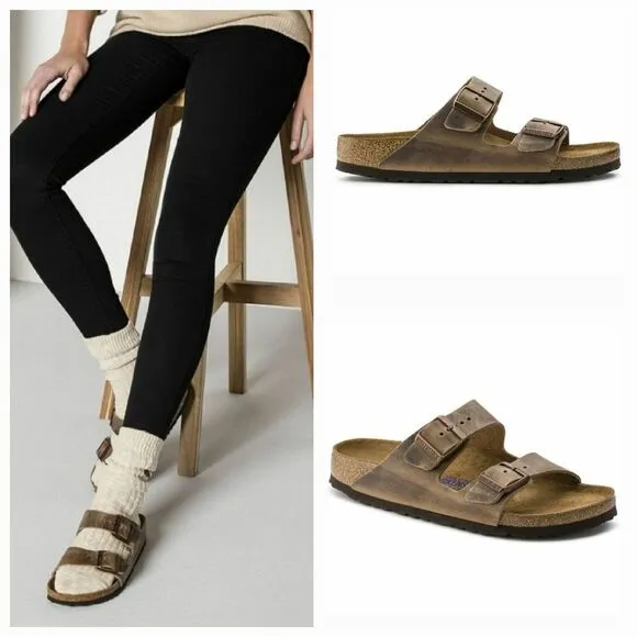 🐞Birkenstock Brown Mocha Suede Leather Arizona Slip On Sandals Size 5.5