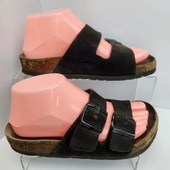 🐞Birkenstock Brown Mocha Suede Leather Arizona Slip On Sandals Size 5.5