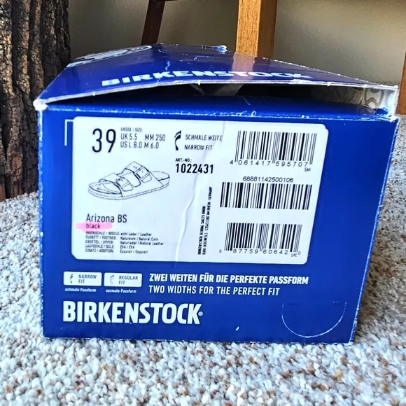 Birkenstock *Exquisite* Arizona Leather Black 1022431 Women's Size 39