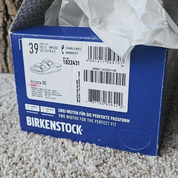 Birkenstock *Exquisite* Arizona Leather Black 1022431 Women's Size 39
