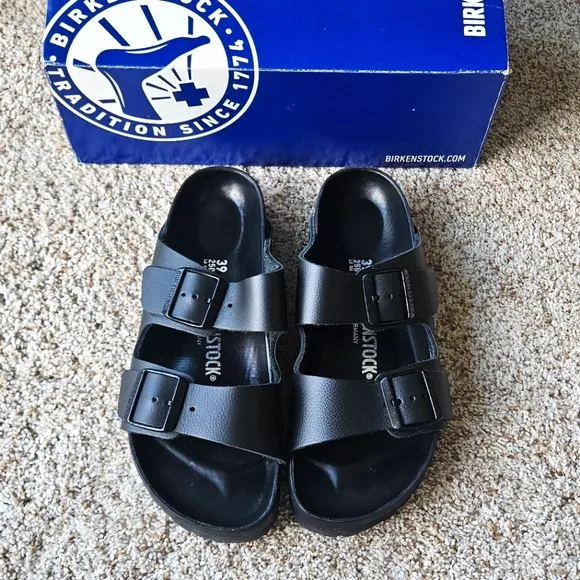Birkenstock *Exquisite* Arizona Leather Black 1022431 Women's Size 39