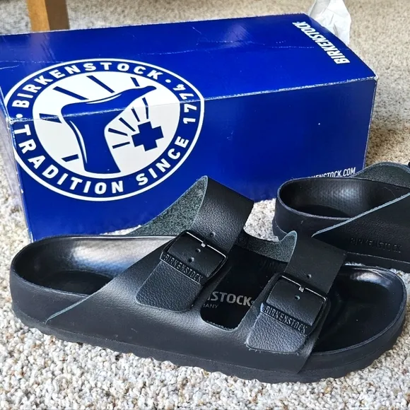 Birkenstock *Exquisite* Arizona Leather Black 1022431 Women's Size 39