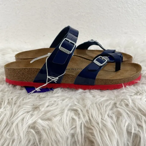 BIRKENSTOCK Ladies’ Mayari Dress Blue Patent Birko-flor Sandal Size 10 NEW