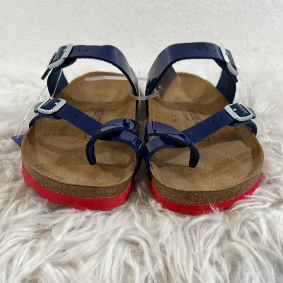 BIRKENSTOCK Ladies’ Mayari Dress Blue Patent Birko-flor Sandal Size 10 NEW